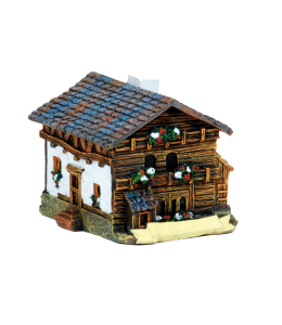 Souvenir Bauernhof Miniatur 6 cm mit Schleife