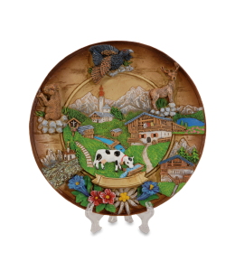 Souvenir Teller 15 cm Ansicht: "Sommerlandschaft