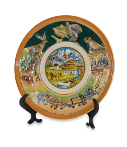 Souvenir Teller Alpenlandschaft 20 cm mit Ansicht