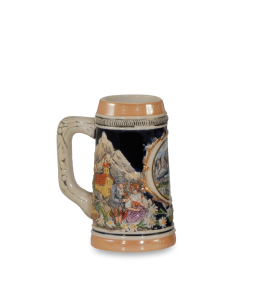 Bierkrug gerade 11,5 cm "Alpenland" & Ansicht