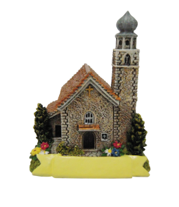 Souvenir Alpen Kirche Miniatur Sommer 8 cm