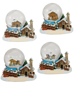 Souvenir Palla di neve chiesa di montagna inverno
