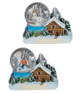 Souvenir Palla di neve 3D inverno e fattoria 4ass.