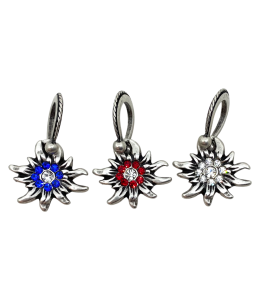 Metallanhänger Edelweiß mit Strass