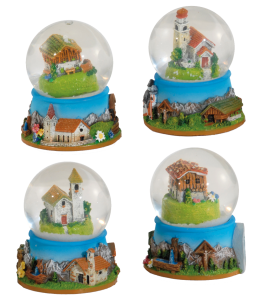 Souvenir Magnet Schneekugel 35 mm 8 fach sort.