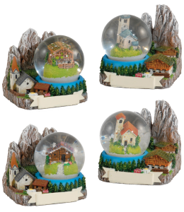 Souvenir Magnet Schneekugel 3 D 35 mm 4 fach