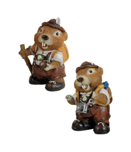 Souvenir Murmel Tiere stehend 11 cm 2 fach sort.