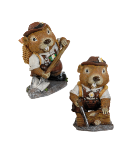 Souvenir Murmel Tiere stehend 11 cm 2 fach sort.