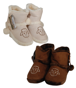 Pantofole & stella alpina, alte 39-40 crema-marron