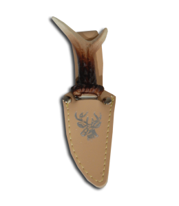 Messer Dolch mit Horn und Hülle 6 cm