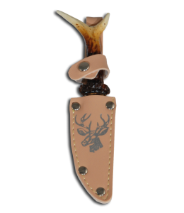 Messer Dolch mit Horn mit Hülle 8 cm
