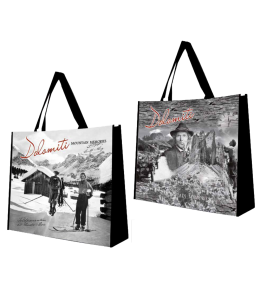 Shopping Bag 37x53x16cm Dolomiti Nostalgie s/w