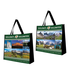 Shopping Bag 40x40x16cm Dolomiti Mehrbild grün