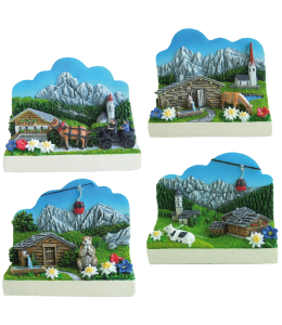 Souvenir Magnet Landschaft 3 D Sommer 4fach