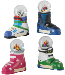 Souvenir palla di neve scarpone Sci 45mm 4ass