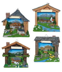 Souvenir Wanddeko Sommerhaus 13 cm 4 fach
