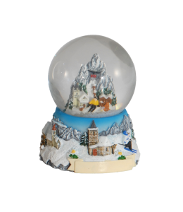 Souvenir palla di neve inverno alpino con fascia 45mm