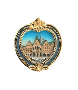Souvenir Empire Magnet Herz gold "Frankfurt"