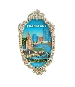 Souvenir Empire Magnet Wappen silver "Frankfurt"