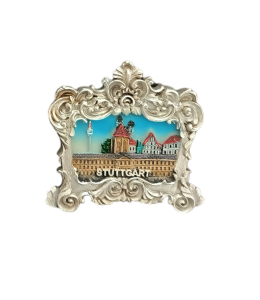 Souvenir Empire Magnet Fotorahmen silver "Stuttg."