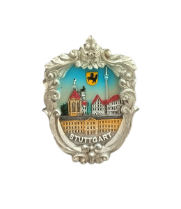 Souvenir Empire Magnet Wappen silver "Stuttgart"