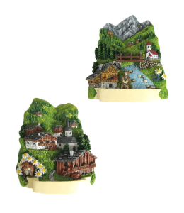 Souvenir Magnet Sommer Landschaft & Schleife 4fach
