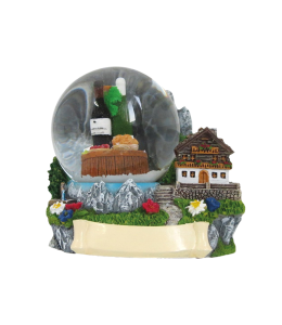 Souvenir Schneekugel Berghütte 45 mm 4 fach