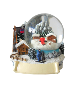 Souvenir Palla di neve inverno con funivia 45 mm