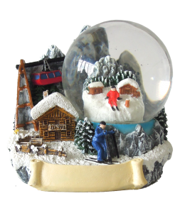Souvenir Palla di neve inverno con funivia 65 mm