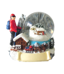 Souvenir Palla di neve inverno montanaro 45 mm