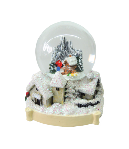 Souvenir Palla di neve inverno 45mm brillantini