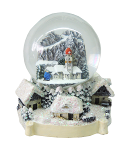 Souvenir Palla di neve inverno 65mm brillantini