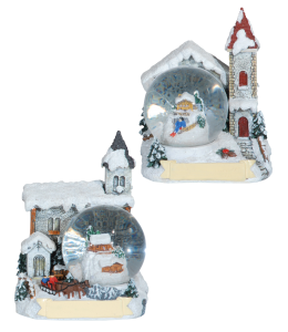 Souvenir Schneekugel Kirche 3 D 2 fach sortiert