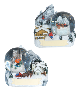 Souvenir Palla di neve Inverno Paesaggio 2 ass