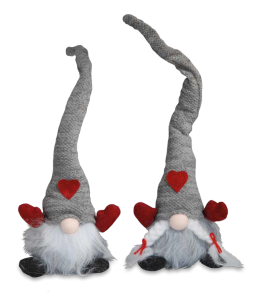 Glückswichtel 50cm Boy & Girl Grau mit Herz