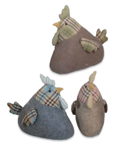 Gallina portafortuna 22cm 3 colori assortiti