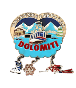 Metallmagnete Dolomiti mit Seilbahn 7,5cm