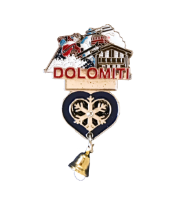 Metallmagnete Dolomiti Winter mit Schleife 6cm