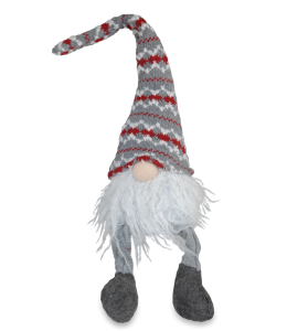 Glückswichtel 46cm Boy rot graue Mütze