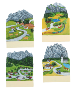 Souvenir Magnet Sommer Bergstrassen & Schleife 4f