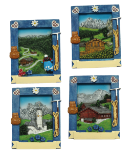 Souvenir Magnet Nostalige Holz eckig/Ansicht 2fach