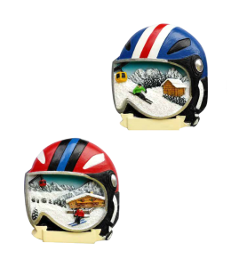 Souvenir Magnet Ski Helm Neutral 4fach sortiert