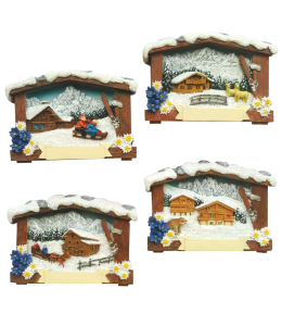 Souvenir Magnet mit Landschaft 4fach sortiert