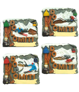 Souvenir Magnet Dolomiti 4fach sortiert
