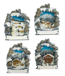 Souvenir Magnet Alpin Landschaft 4fach sortiert