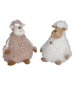 Pecora portafortuna 20cm in piedi 2 assortite