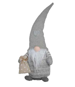 Glückswichtel 40cm Boy stehend Braun Grau