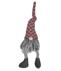 Glückswichtel 36cm Boy Hängefüsse Rot Graue Mütze
