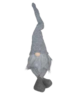Glückswichtel 34cm Boy Hängefüsse Grau
