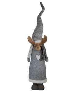 Alce portafortuna 75cm grigio con cuore